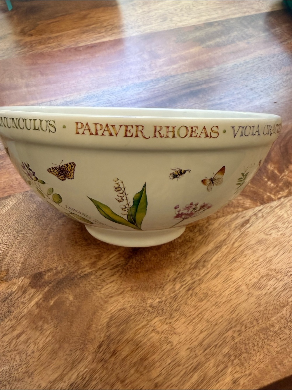 Wildflower Meadow Ceramic Serving Bowl by Magdalen Bowen - White Floral - Picture 2 of 4